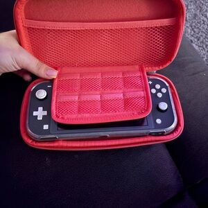 Nintendo Handheld Console with Red Case